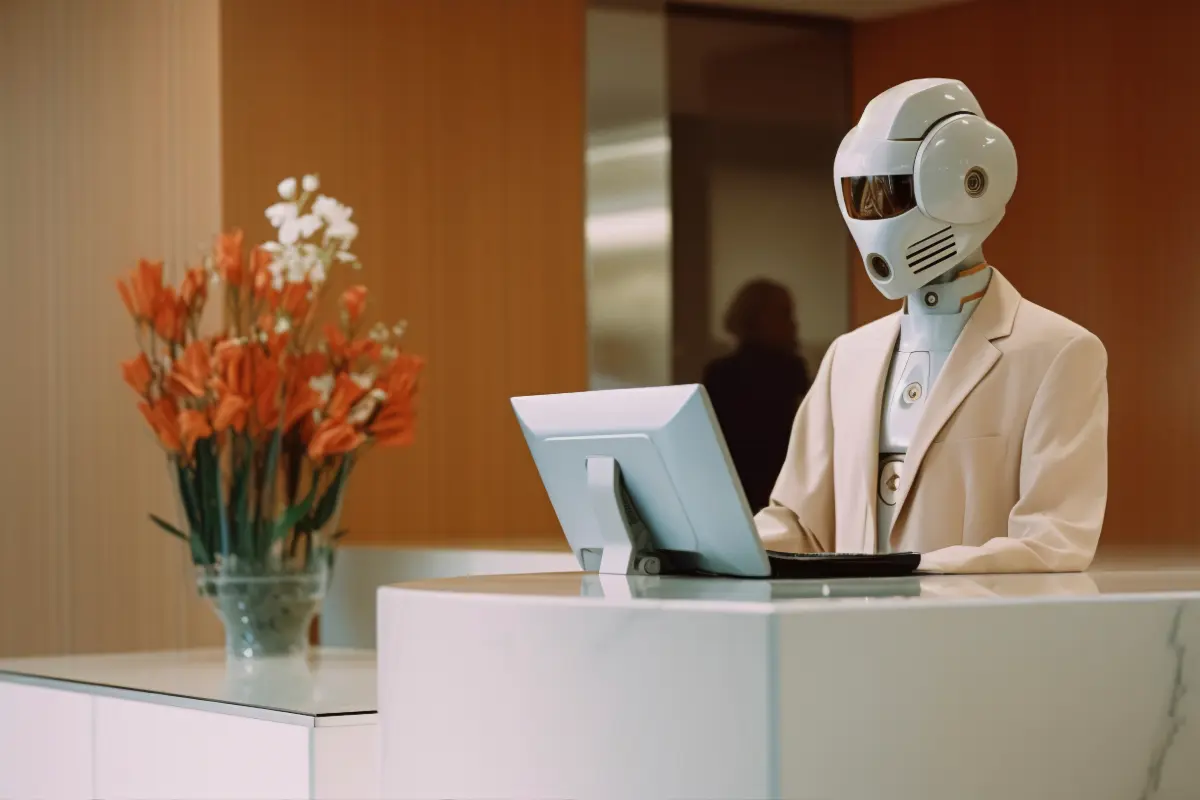 Agente IA (robot) in azienda