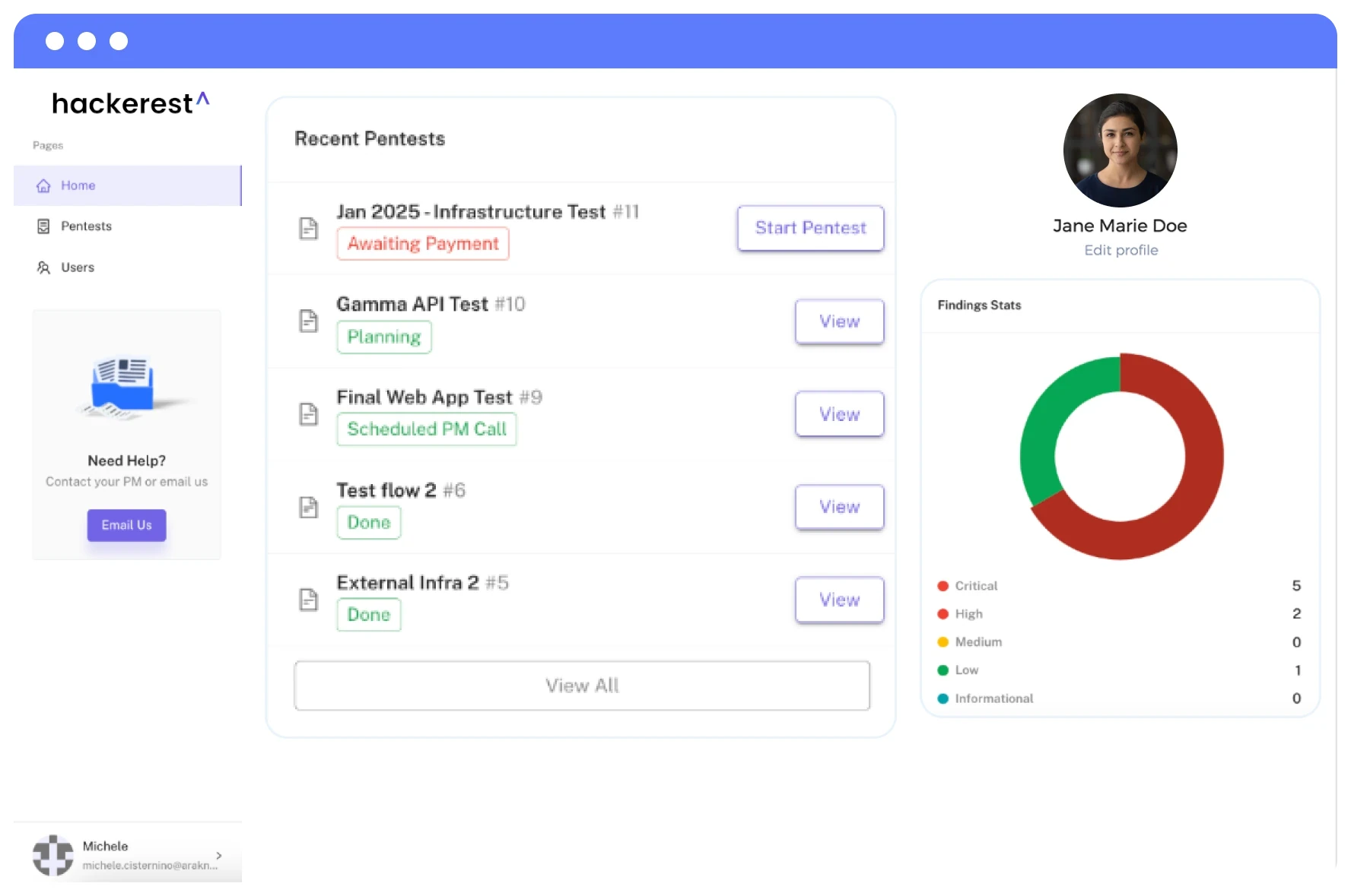 Piattaforma di monitoraggio per vulnerabilità - penetration test